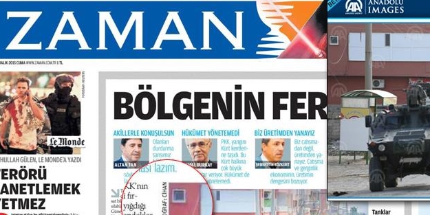 Anadolu Ajansı'ndan Zaman'a suçüstü
