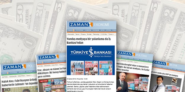 Zaman gazetesi 'İş Bankası hırsızlığını perdeleme' bültenine döndü