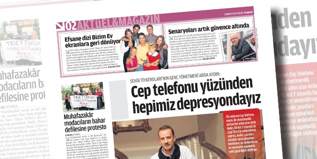 Zaman gazetesi küfürbaz tiyatrocu Arda Aydın'a kucak açtı!