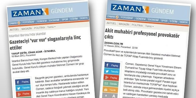 Zaman gazetesinden profesyonel döneklik