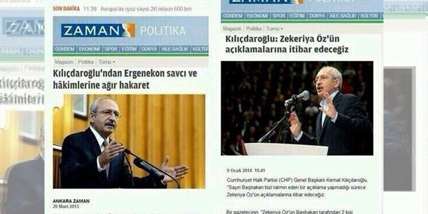 Zaman gazetesi CHP bülteni gibi