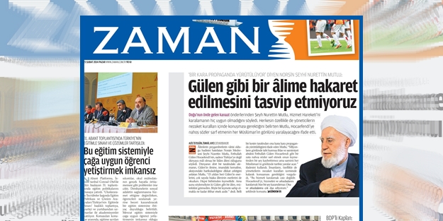  Zaman, Şeyh'in sözlerini de çarpıttı