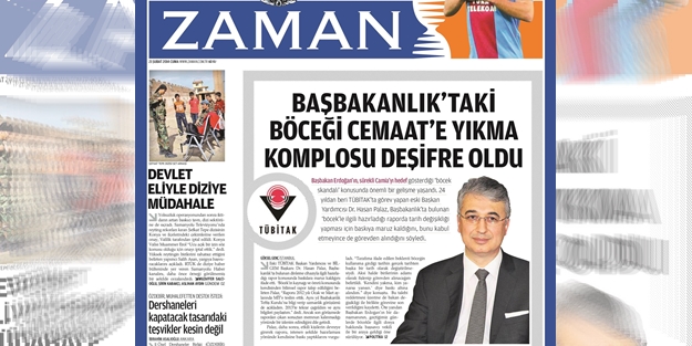 Zaman'ın manşeti 'duble yalan' çıktı