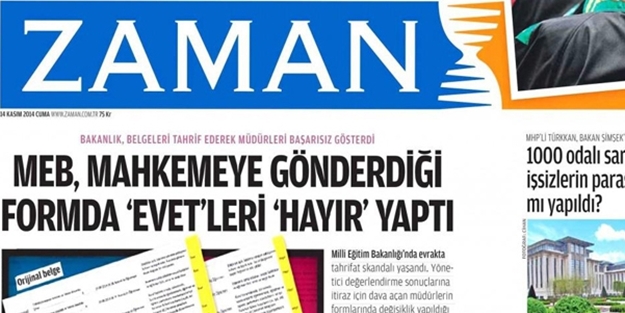 Zaman'ın 'tahrif' haberi bütünüyle yalan çıktı