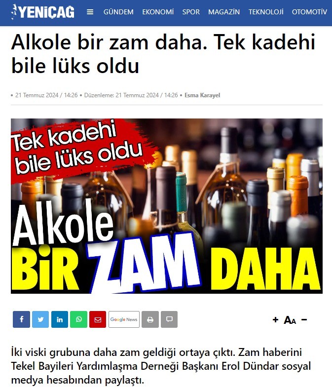 Zamların en hayırlısı! Yeniçağ alkoliklerin borazanı oldu