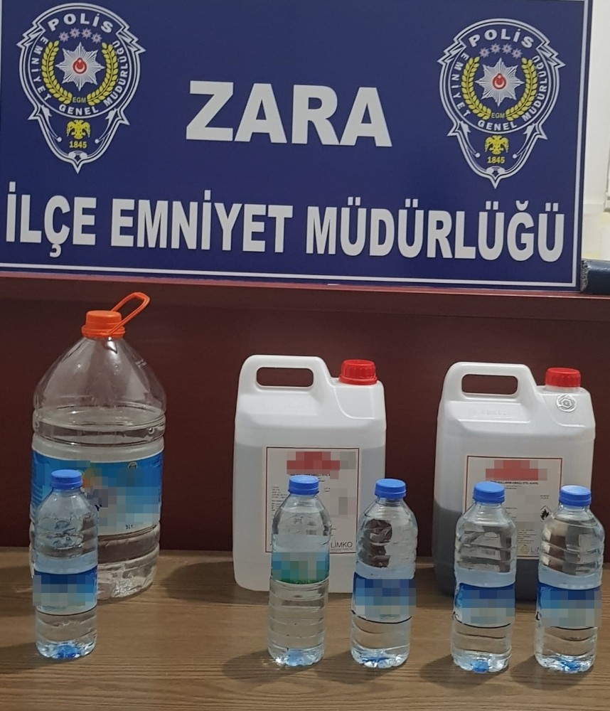 Zara’da sahte içki ele geçirildi 