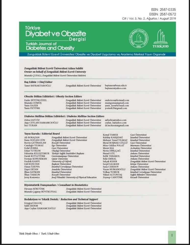 ZBEÜ “Türkiye Diyabet ve Obezite Dergisi” Ağustos 2019 sayısı yayınlandı 
