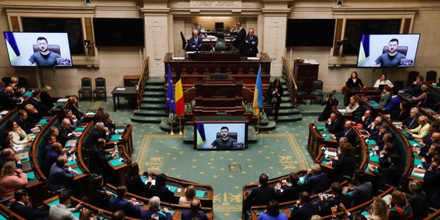 Zelenskiy Belçika parlamentosunda Belçika'yı eleştirdi: Barış elmastan daha değerlidir