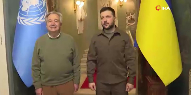Zelenskiy, BM Genel Sekreteri Guterres ile Kiev’de görüştü