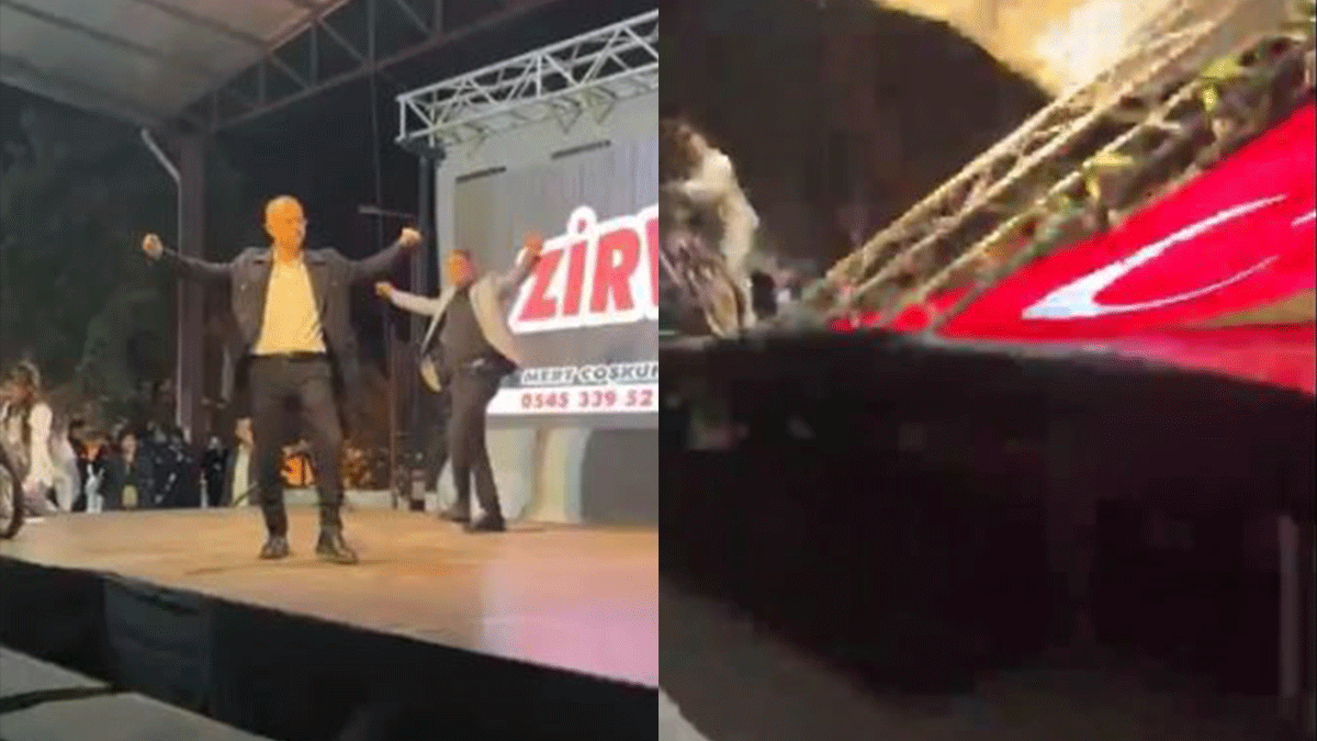 Zeybeğin son adımı hayatını kurtardı: başkan saniyelerle ölümden döndü