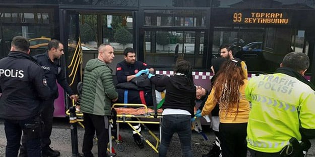 Zeytinburnu'nda İETT otobüsleri kaza yaptı! Yaralılar var