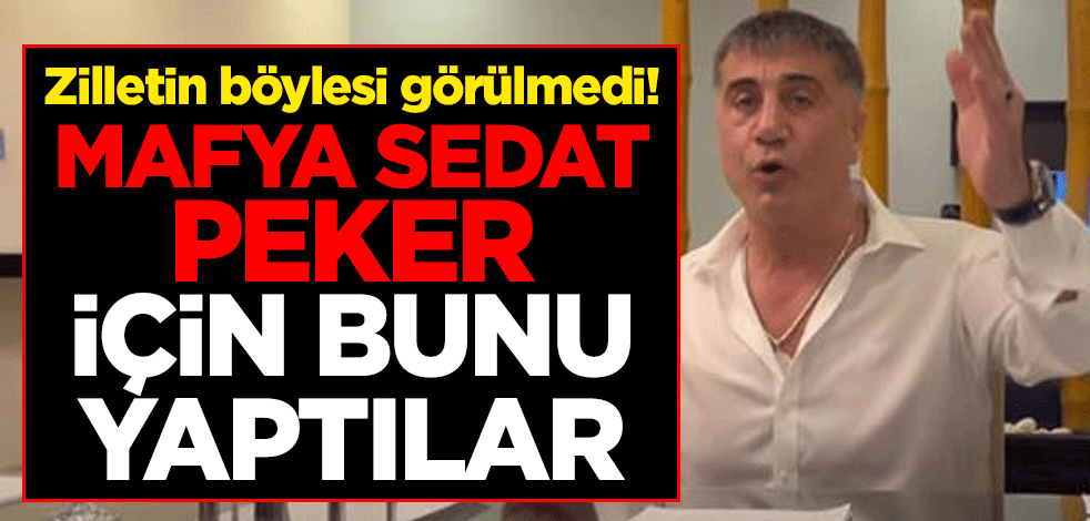 Zilletin böylesi görülmedi! Mafya Sedat Peker için bunu yaptılar