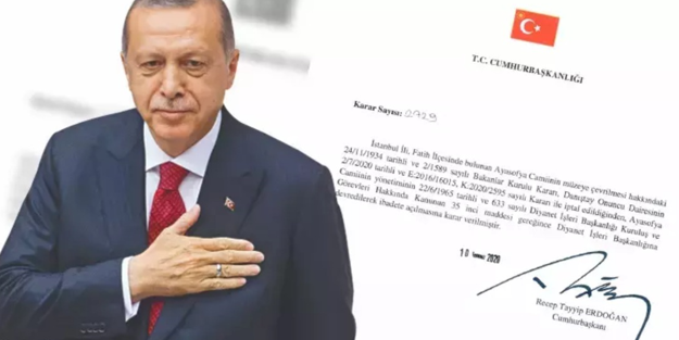 Zincirler Başkan Erdoğan’ın imzasıyla kırıldı! Ayasofya’nın esaretten kurtuluşunun 4. yılı