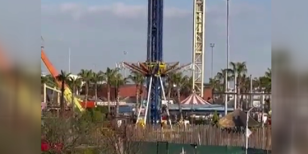 Lunaparktaki dehşet anları kamerada!