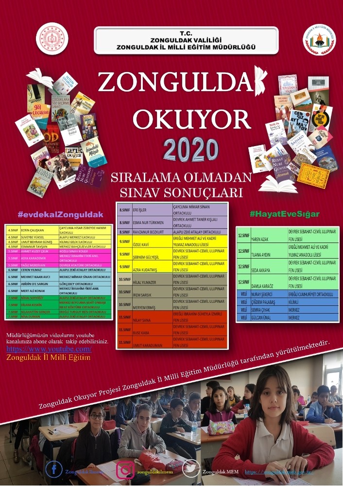 “Zonguldak Okuyor” projesi sonuçları açıklandı 