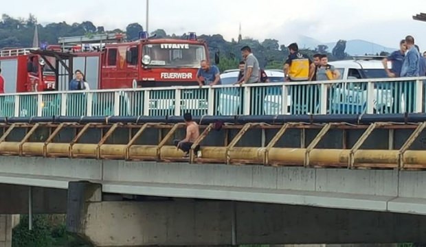 Zonguldak'ta eşiyle tartıştı, nehre atladı!