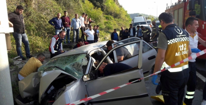 Zonguldak'ta feci kaza: 2 ölü, 1 yaralı