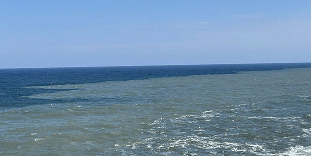 Zonguldak'ta sağanağın ardından denizin rengi değişti