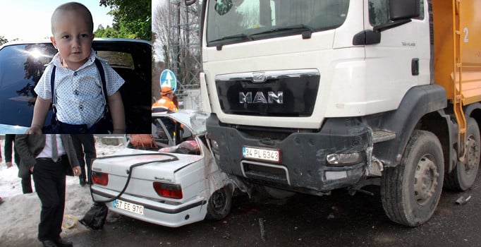 Zonguldak'ta TIR otomobile çarptı: 1 ölü, 4 yaralı