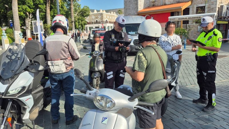 Bodrum'da 1 saatte yaklaşık 500 bin TL ceza kesildi