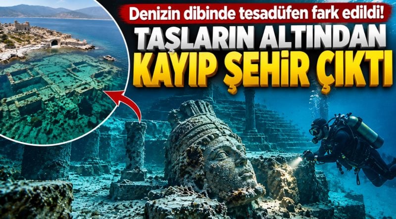 Denizin dibinde tesadüfen fark edildi! Taşların altından kayıp şehir çıktı