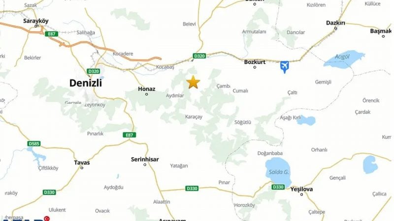 Denizli'de peş peşe depremler