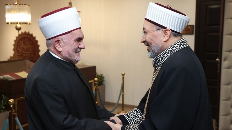 Diyanet İşleri Başkanı Arpaguş, Sırbistan İslam Birliği Meşihatı Başkanı ile görüştü