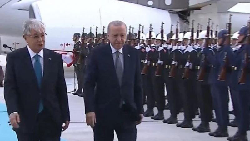 Erdoğan resmi törenle karşıladı! Kazakistan Cumhurbaşkanı Tokayev, Ankara'da