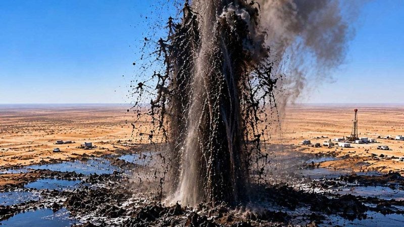 Kontrolden çıktı! Oluk oluk petrol fışkırıyor
