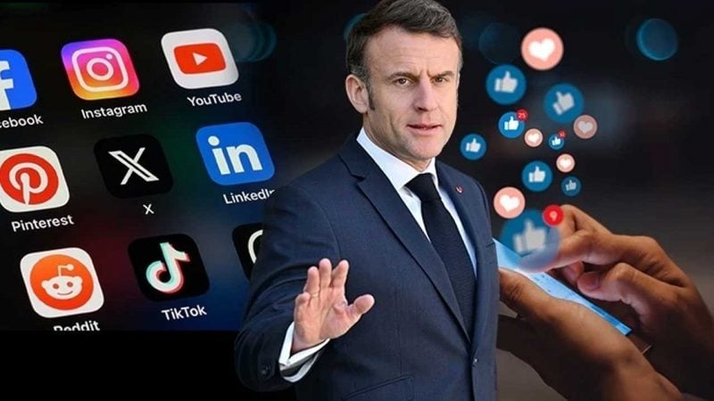Macron sosyal medya platformlarını hedef aldı