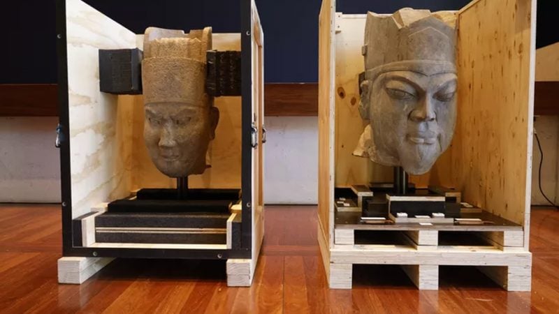 O ülke Çin'den yasa dışı çıkarılan iki taş büstü Çin'e iade etti