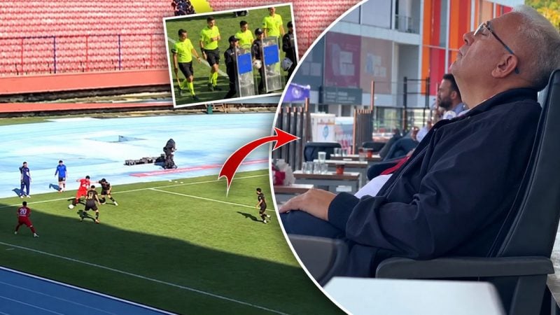 Sosyal medyada gündeme oturan görüntü! Futbolcular sahada TFF temsilcisi uykuda