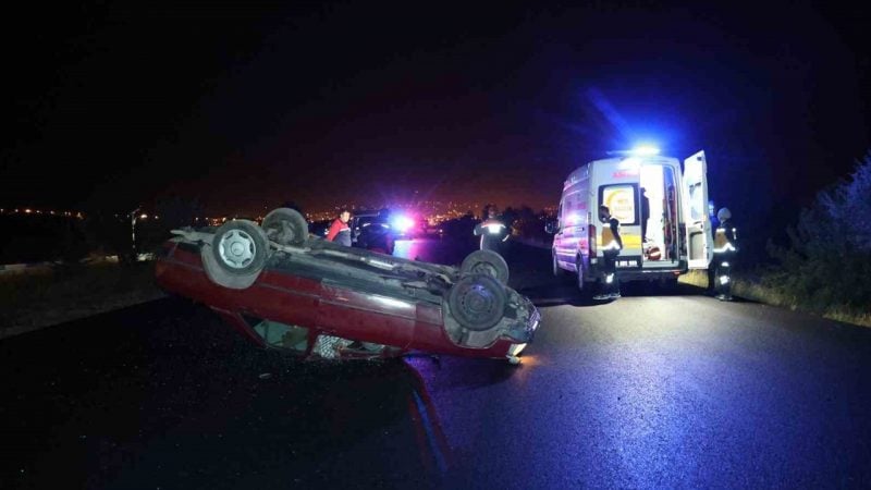 Takla atan otomobilin 80 yaşındaki sürücüsü hayatını kaybetti