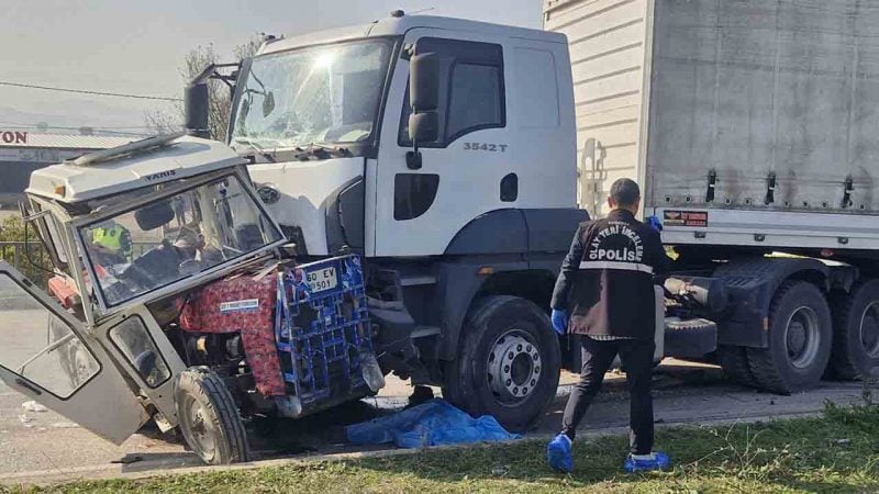 Tokat’ta tır ile traktör çarpıştı: 2 kişi hayatını kaybetti