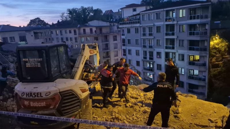 Zonguldak’ta bina çöktü: Arama çalışması başlatıldı