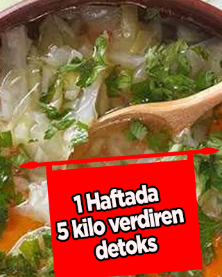 1 Haftada 5 kilo verdiren detoks çorbası ile kilolar patır patır dökülsün!