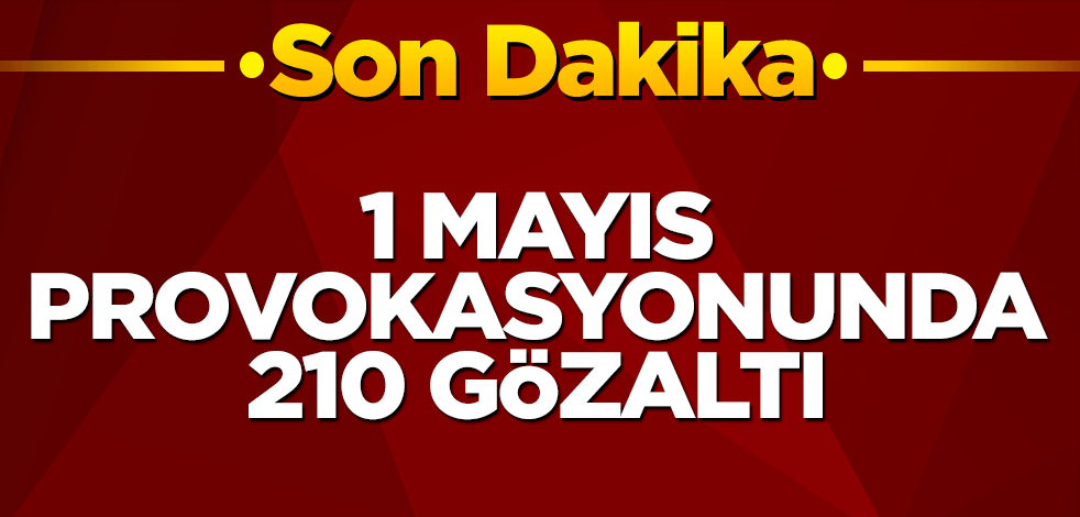 1 Mayıs provokasyonunda 210 gözaltı!