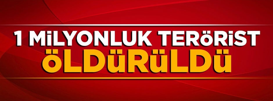 1 milyon ödüllü PKK'lı terörist öldürüldü