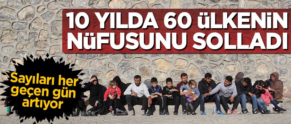 10 yılda yakalanan göçmen sayısı 60 ülkenin nüfusunu solladı