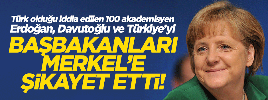 100 akademisyen Türkiye'yi ve Erdoğan'ı Merkel'e şikayet etti!