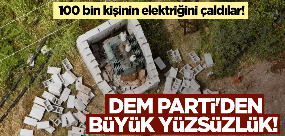 100 bin kişinin elektriğini çaldılar! PKK'nın siyasi kolu DEM Parti'den büyük yüzsüzlük!