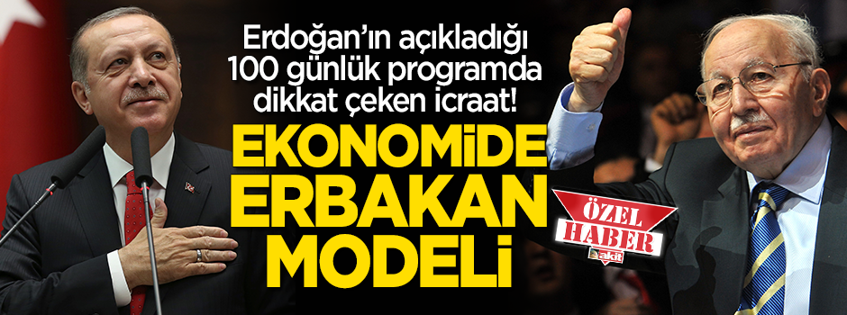 100 günlük icraat programında dikkat çeken Erbakan modeli!