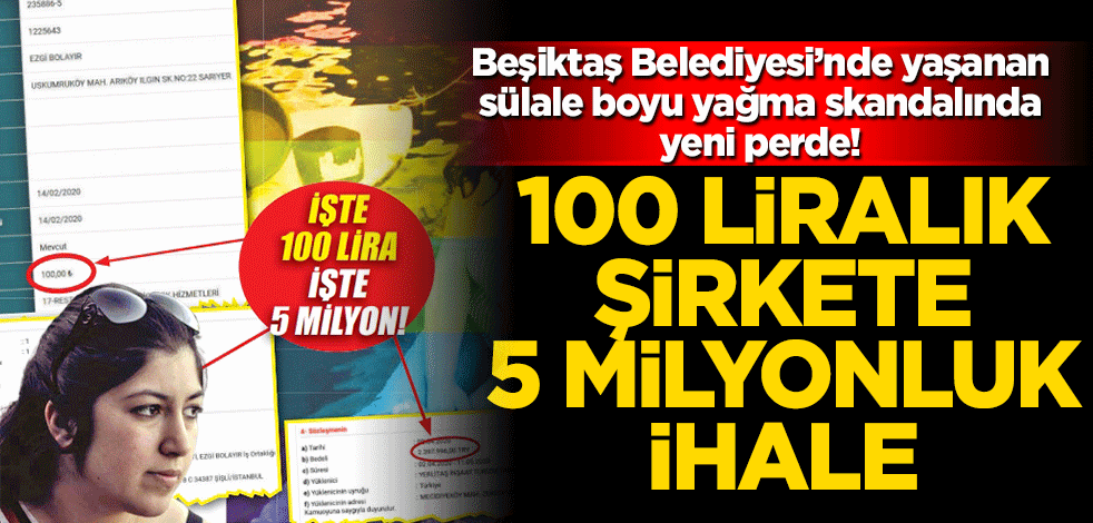 100 liralık şirkete 5 milyonluk ihale