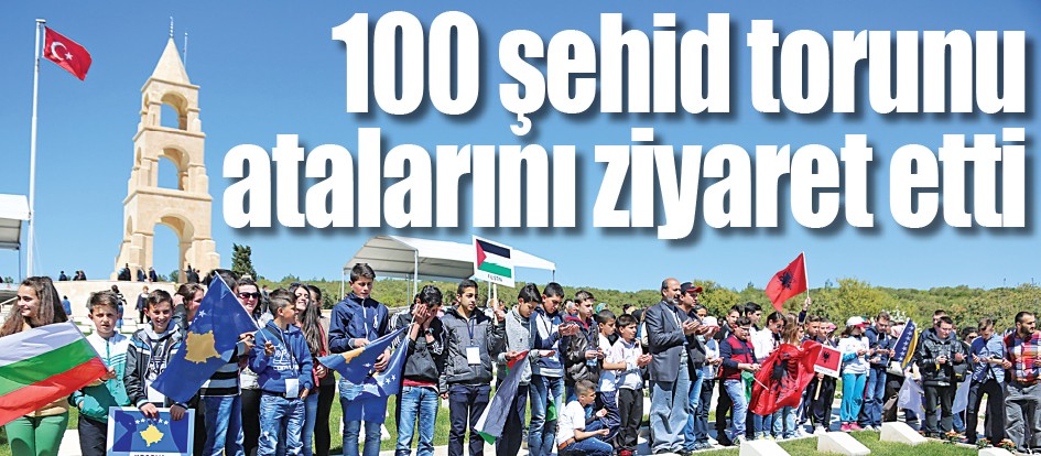 100 şehid torunu atalarını ziyaret etti