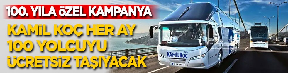 100. yaşını kutlayan Kâmil Koç, her ay 100 yolcuyu ücretsiz taşıyacak