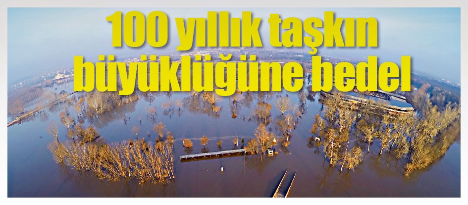 100 yıllık taşkın büyüklüğüne bedel