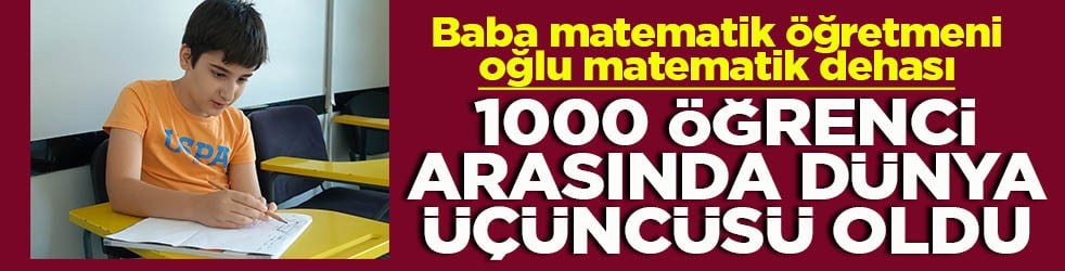 1000 öğrenci arasında dünya üçüncüsü oldu