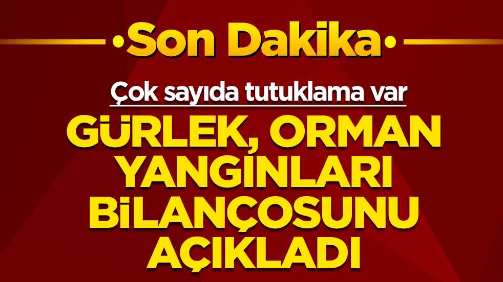 103 orman yangını mercek altında! Bakan Gürlek açıkladı: Çok sayıda tutuklama var
