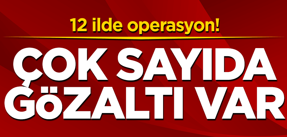12 ilde operasyon! Çok sayıda gözaltı var