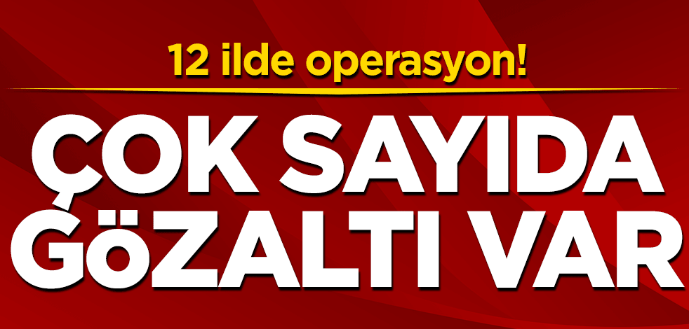 12 ilde operasyon! Çok sayıda gözaltı var